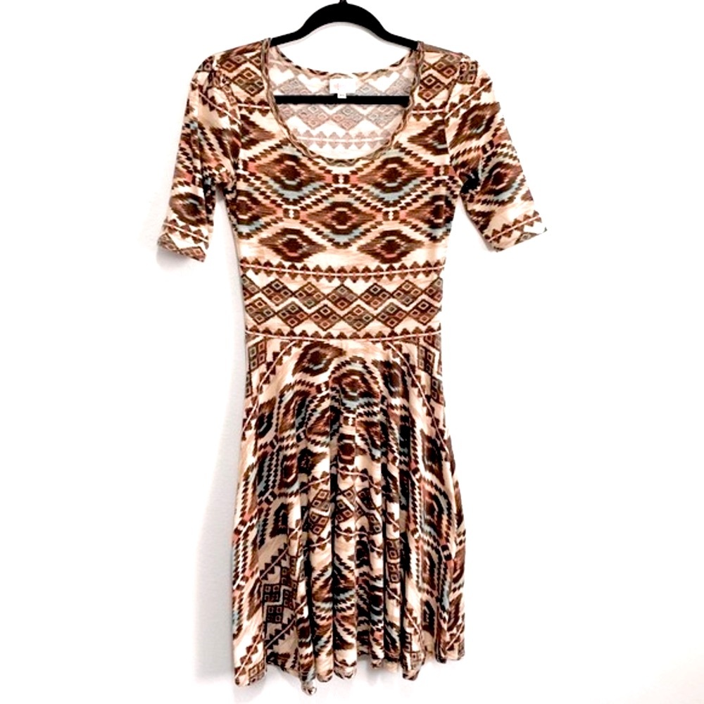 LuLaRoe Nicole Aztec Print Swing Dress
